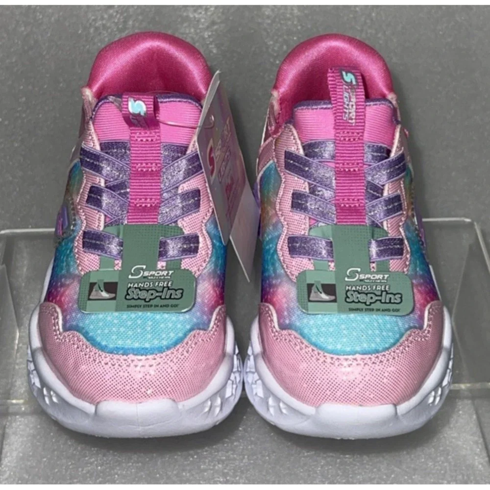 S Sport By Skechers Olive‎ Sneakers Light Up Stretch Laces Toddler Girls Size 5